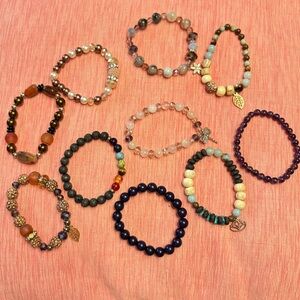 Bundle of 10 Beaded Bracelets